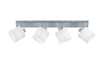 Tommy Spotlight 4L  E14 borstad stål/ vit - Borstad stål/Vit - Belysning - Spotlights & downlights - Takspotlight