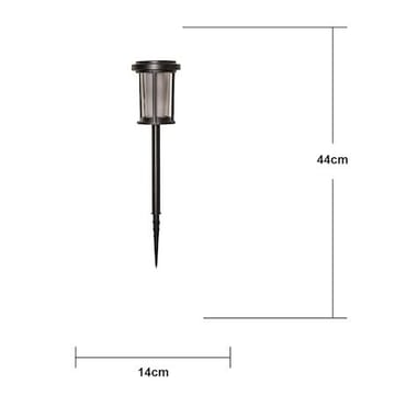 Alippa Solcellspollare 44 cm - svart med rökfärgat glas - Belysning - Utelampor & utomhusbelysning - Pollare