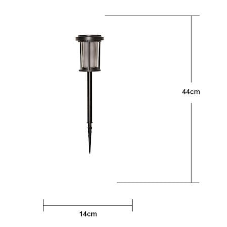 Alippa Solcellspollare 44 cm - svart med rökfärgat glas - Belysning - Utelampor & utomhusbelysning - Pollare