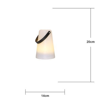 Batteridriven Lykta Linterna 14x20 cm Inomhus/Utomhus - Vit / Svart - Belysning - Utelampor & utomhusbelysning - Bordslampa utomhus