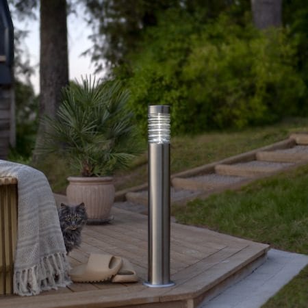 Bologna Solcellspollare 80 cm - silver/klart glas - Belysning - Utelampor & utomhusbelysning - Pollare