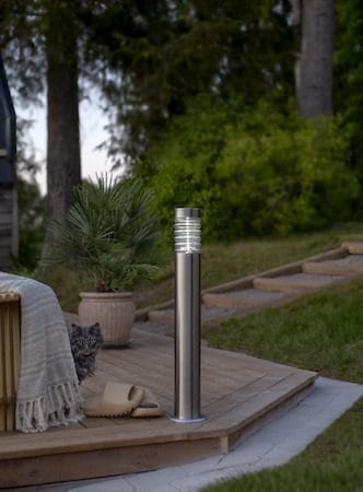 Bologna Solcellspollare 80 cm - silver/klart glas - Belysning - Utelampor & utomhusbelysning - Pollare