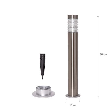 Bologna Solcellspollare 80 cm - silver/klart glas - Belysning - Utelampor & utomhusbelysning - Pollare