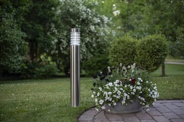Bologna Solcellspollare 80 cm - silver/klart glas - Belysning - Utelampor & utomhusbelysning - Pollare