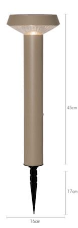 Casa Solcellspollare 45 cm - beige - Belysning - Utelampor & utomhusbelysning - Pollare