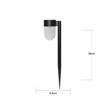 Cupola 2 pack Solcellspollare 30 cm - svart - Belysning - Utelampor & utomhusbelysning - Pollare