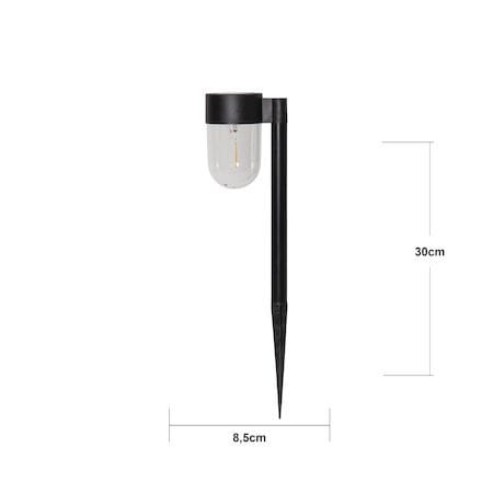 Cupola 2 pack Solcellspollare 30 cm - svart - Belysning - Utelampor & utomhusbelysning - Pollare