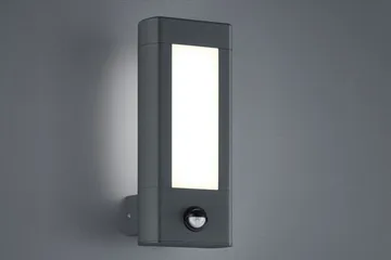 Rhine LED Vägglampa rörelsessensor antracit - Antracit/Vit - Belysning - Utelampor & utomhusbelysning - Fasadbelysning & vägglyktor