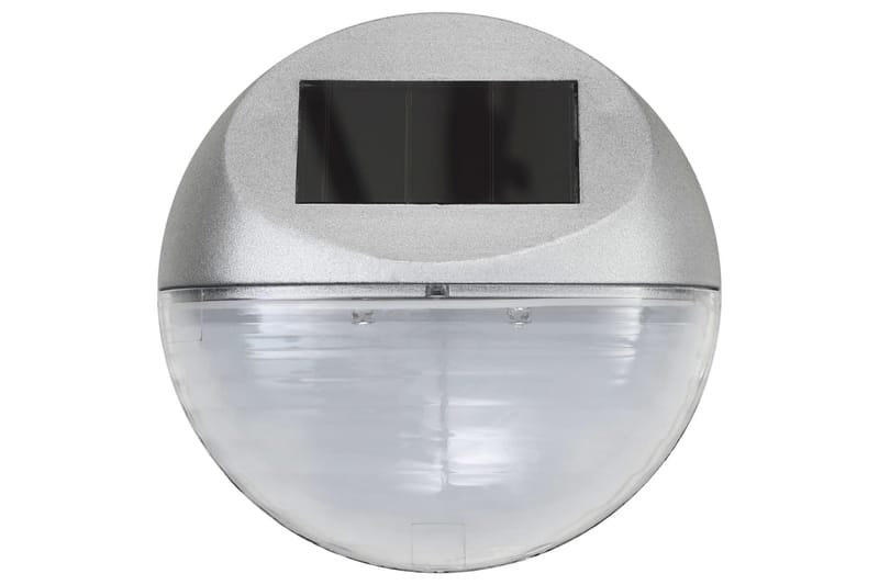Soldrivna vägglampor 24 st LED runda silver - be Basic - Fasadbelysning & vägglyktor