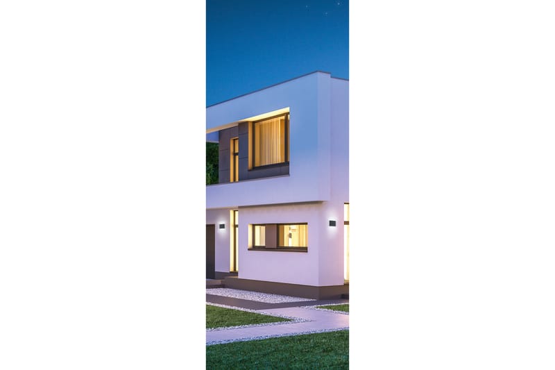 Thames II LED vägglampa 17,5x9 cm antracit - Antracit/Vit - Belysning - Utelampor & utomhusbelysning - Fasadbelysning & vägglyktor
