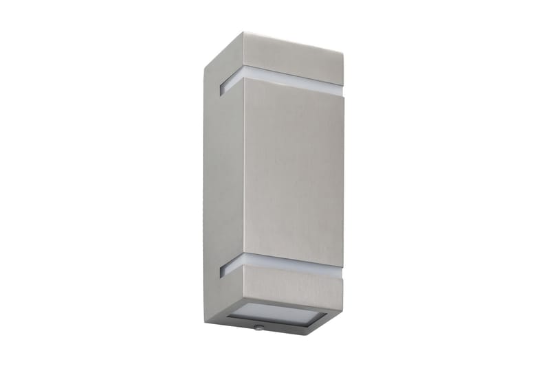 Utomhusvägglampa 2 st 35 W silver rektangulär - Silver - LED belysning utomhus - Fasadbelysning & vägglyktor