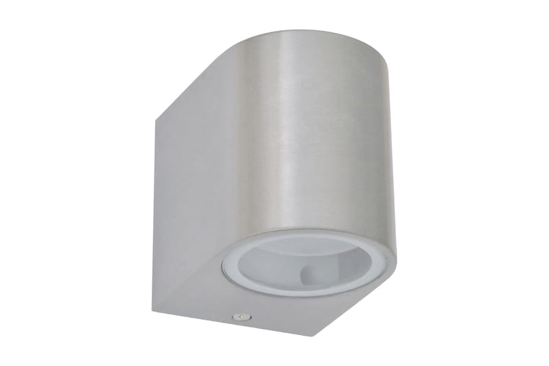 Utomhusvägglampa LED 2 st rund nedåt - Silver - LED belysning utomhus - Fasadbelysning & vägglyktor