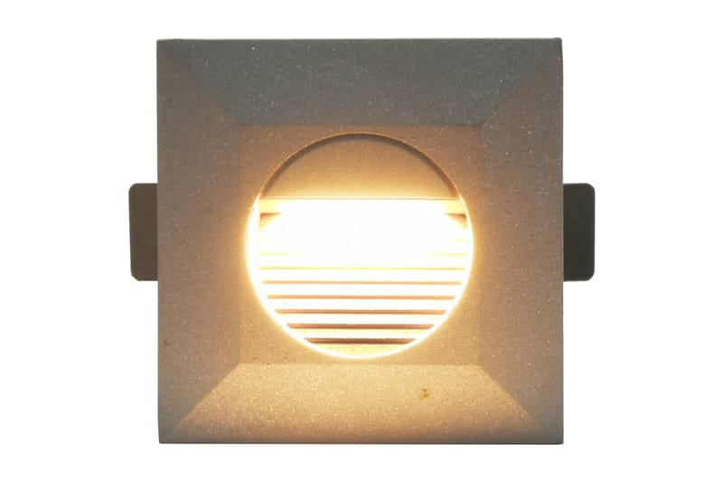 Utomhusvägglampa LED 6 st 5 W silver fyrkantig - Vit - Fasadbelysning & vägglyktor - LED belysning utomhus
