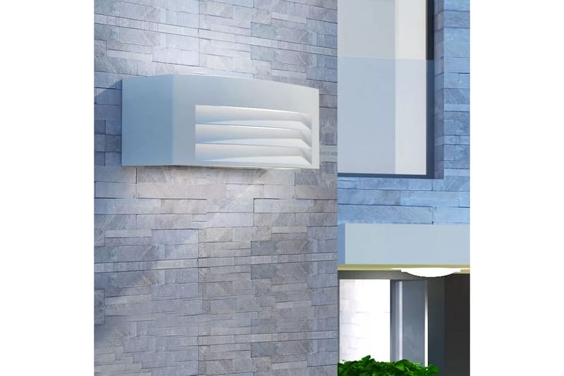 Utomhusvägglampa ljusgrå aluminium - Grå - Fasadbelysning & vägglyktor
