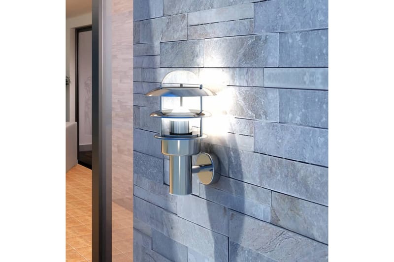Vägglampa Restego ute- och inomhus - Silver - Fasadbelysning & vägglyktor