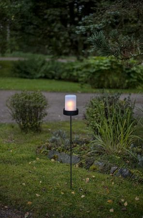 Flame Candle LED Blockljus 9 cm - vit - Belysning - Utelampor & utomhusbelysning - Bordslampa utomhus