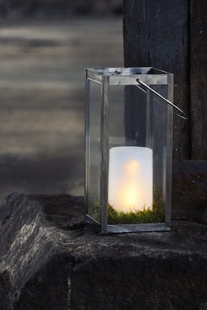 Flame Candle LED Blockljus 9 cm - vit - Belysning - Utelampor & utomhusbelysning - Bordslampa utomhus