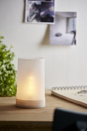 Flame Candle LED Blockljus 9 cm - vit - Belysning - Utelampor & utomhusbelysning - Bordslampa utomhus