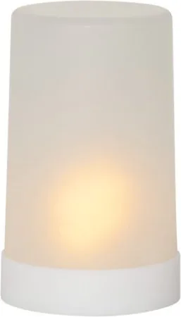 Flame Candle LED Blockljus 9 cm, vit
