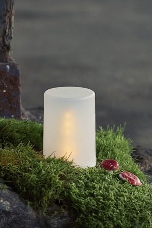 Flame Candle LED Blockljus 9 cm - vit - Belysning - Utelampor & utomhusbelysning - Bordslampa utomhus