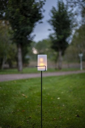 Flame Candle LED Blockljus 9 cm - vit - Belysning - Utelampor & utomhusbelysning - Bordslampa utomhus