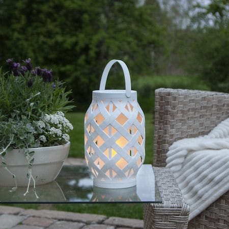 Flame Lykta 15 cm - vit - Belysning - Utelampor & utomhusbelysning - Bordslampa utomhus