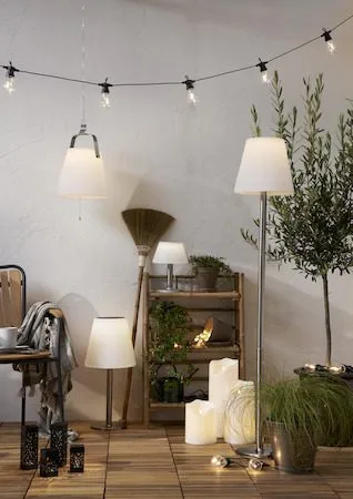 Flamme Grand LED Blockljus 20 cm - vit - Belysning - Utelampor & utomhusbelysning - Bordslampa utomhus