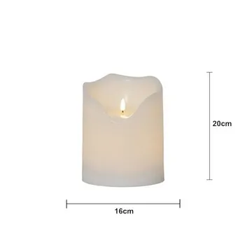 Flamme Grand LED Blockljus 20 cm - vit - Belysning - Utelampor & utomhusbelysning - Bordslampa utomhus