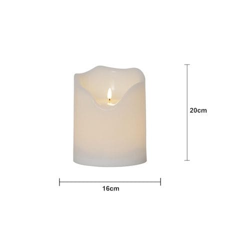Flamme Grand LED Blockljus 20 cm - vit - Belysning - Utelampor & utomhusbelysning - Bordslampa utomhus
