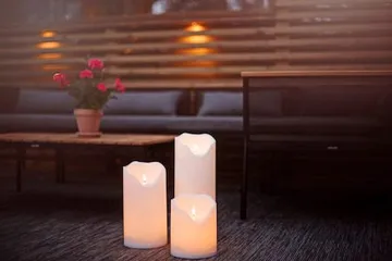 Flamme Grand LED Blockljus 20 cm - vit - Belysning - Utelampor & utomhusbelysning - Bordslampa utomhus