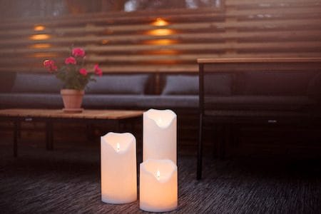 Flamme Grand LED Blockljus 20 cm - vit - Belysning - Utelampor & utomhusbelysning - Bordslampa utomhus