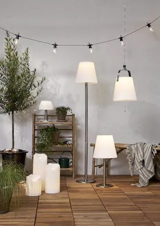 Flamme Grand LED Blockljus 20 cm - vit - Belysning - Utelampor & utomhusbelysning - Bordslampa utomhus