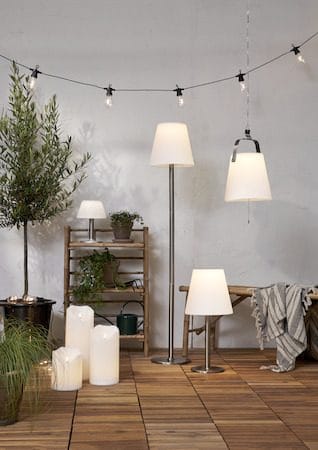 Flamme Grand LED Blockljus 20 cm - vit - Belysning - Utelampor & utomhusbelysning - Bordslampa utomhus