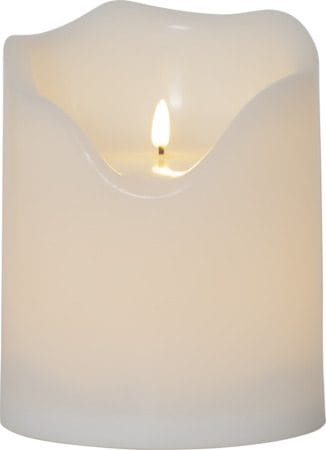 Flamme Grand LED Blockljus 20 cm, vit