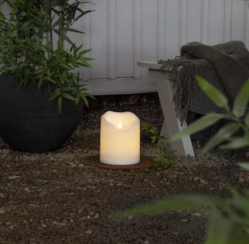Flamme Grand LED Blockljus 20 cm - vit - Belysning - Utelampor & utomhusbelysning - Bordslampa utomhus