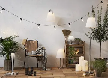 Flamme Grand LED Blockljus 20 cm - vit - Belysning - Utelampor & utomhusbelysning - Bordslampa utomhus