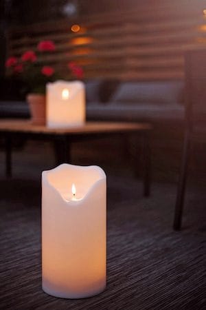 Flamme Grand LED Blockljus 30 cm - vit - Belysning - Utelampor & utomhusbelysning - Bordslampa utomhus