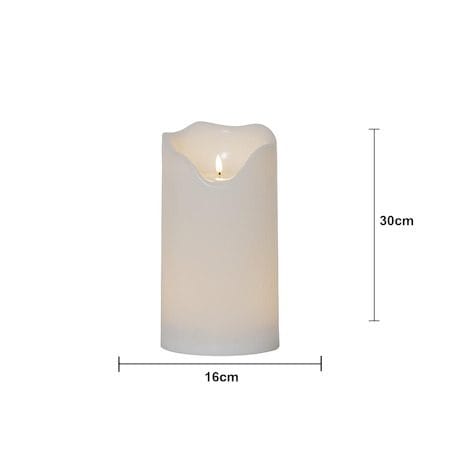Flamme Grand LED Blockljus 30 cm - vit - Belysning - Utelampor & utomhusbelysning - Bordslampa utomhus