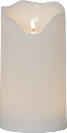 Flamme Grand LED Blockljus 30 cm - vit - Belysning - Utelampor & utomhusbelysning - Bordslampa utomhus