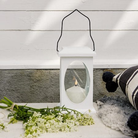 Flamme Lykta 13.5 cm - vit - Belysning - Utelampor & utomhusbelysning - Bordslampa utomhus