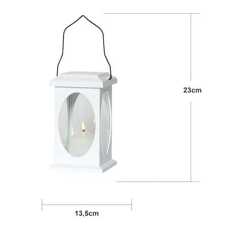 Flamme Lykta 13.5 cm - vit - Belysning - Utelampor & utomhusbelysning - Bordslampa utomhus