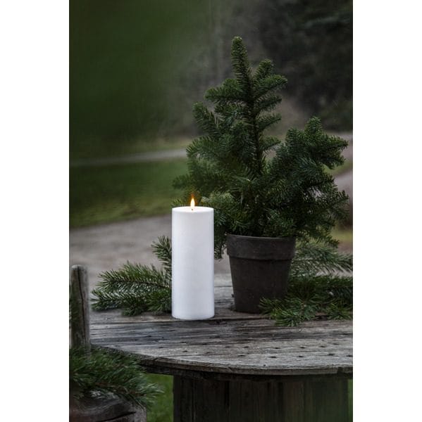 Flamme Rak LED Ljus 27,5 cm - vit - Belysning - Utelampor & utomhusbelysning - Bordslampa utomhus
