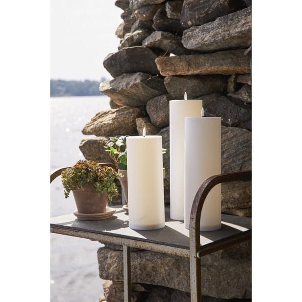 Flamme Rak LED Ljus 27,5 cm - vit - Belysning - Utelampor & utomhusbelysning - Bordslampa utomhus