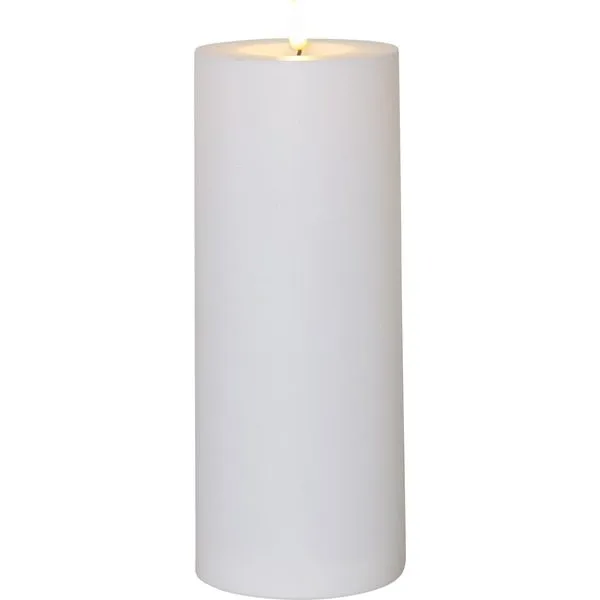 Flamme Rak LED Ljus 27,5 cm, vit