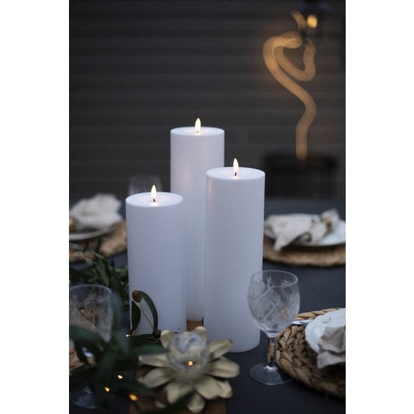 Flamme Rak LED Ljus 27,5 cm - vit - Belysning - Utelampor & utomhusbelysning - Bordslampa utomhus