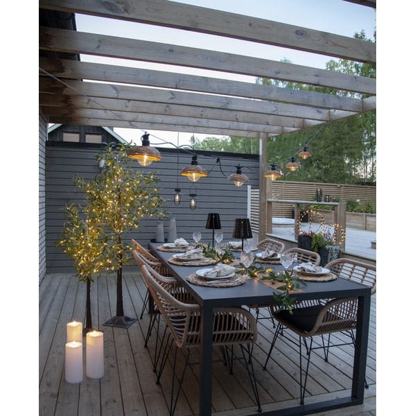 Flamme Rak LED Ljus 27,5 cm - vit - Belysning - Utelampor & utomhusbelysning - Bordslampa utomhus