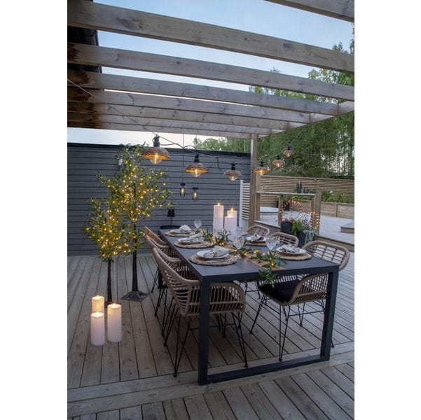 Flamme Rak LED Ljus 27,5 cm - vit - Belysning - Utelampor & utomhusbelysning - Bordslampa utomhus
