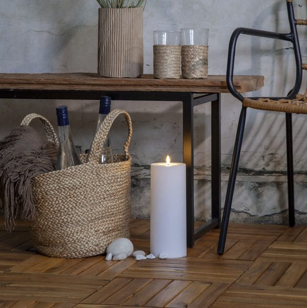 Flamme Rak LED Ljus 27,5 cm - vit - Belysning - Utelampor & utomhusbelysning - Bordslampa utomhus