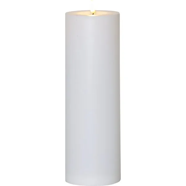 Flamme Rak LED Ljus 32,5 cm, vit