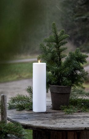 Flamme Rak LED Ljus 37,5 cm - vit - Belysning - Utelampor & utomhusbelysning - Bordslampa utomhus